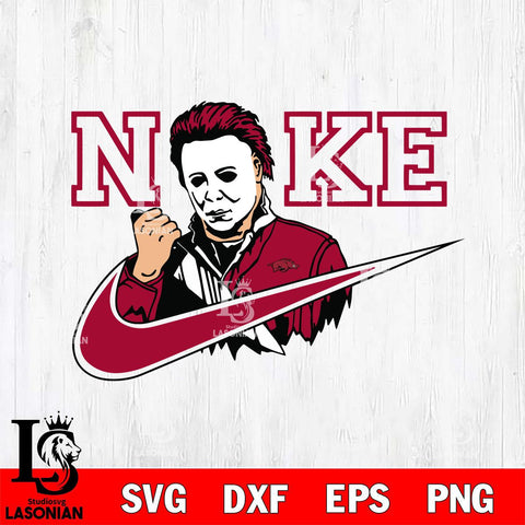 Arkansas Razorbacks Michael Myers Nike Svg Eps Dxf Png File, Digital Download, Instant Download