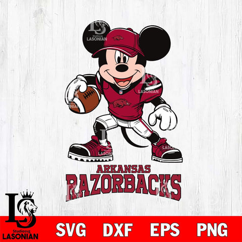 Arkansas Razorbacks Mikey Mouse Disney, Svg Eps Dxf Png File, Digital Download