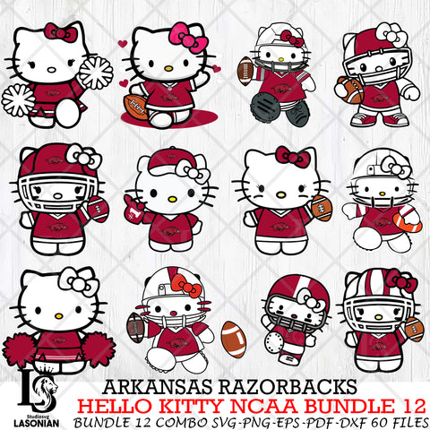 Arkansas Razorbacks NCAA Bundle 12 Svg Eps Dxf Png File, NCAA svg, Digital Download, Instant Download