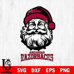 Arkansas Razorbacks Santa Claus Christmas Svg dxf eps png pdf file,NCAA svg,Digital Download,Cricut file