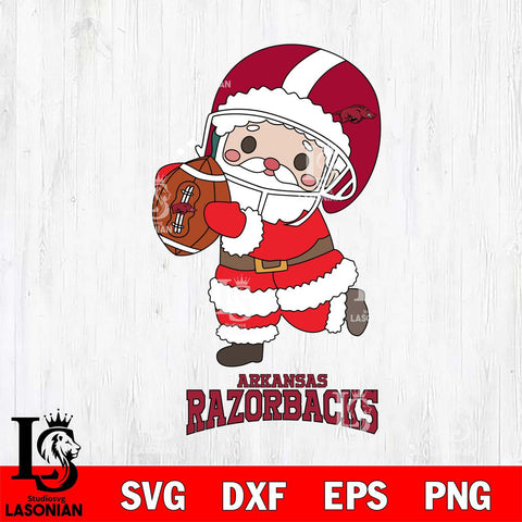 Arkansas Razorbacks Santa Claus Cute Svg dxf eps png pdf file,NCAA svg,Digital Download,Cricut file