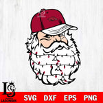 Arkansas Razorbacks Santa Claus Face Svg dxf eps png pdf file,NCAA svg,Digital Download,Cricut file