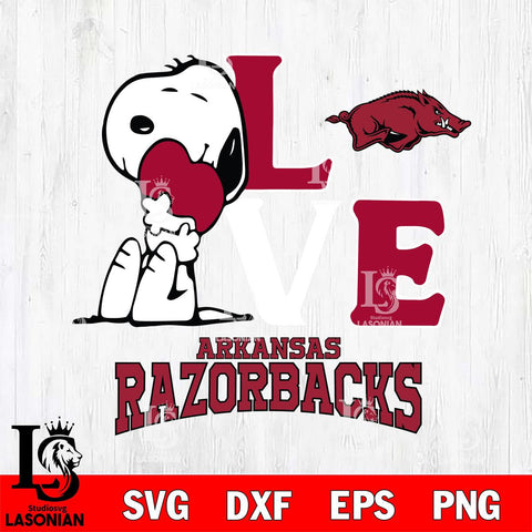 Arkansas Razorbacks Snoopy Sport 10 Svg Eps Dxf Png File, Digital Download