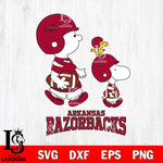 Arkansas Razorbacks Snoopy Sport Svg Eps Dxf Png File, Digital Download