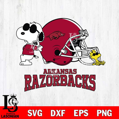 Arkansas Razorbacks Snoopy Sport 2 Svg Eps Dxf Png File, Digital Download