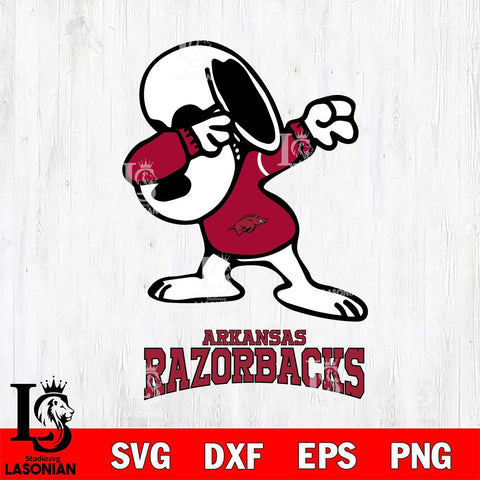 Arkansas Razorbacks Snoopy Sport 3 Svg Eps Dxf Png File, Digital Download