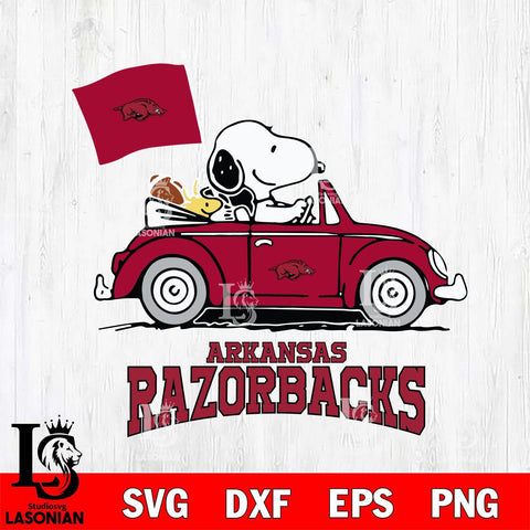 Arkansas Razorbacks Snoopy Sport 5 Svg Eps Dxf Png File, Digital Download