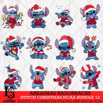 Arkansas Razorbacks Stitch Christmas NCAA Bundle 12 Svg Eps Dxf Png File, Digital Download, Instant Download