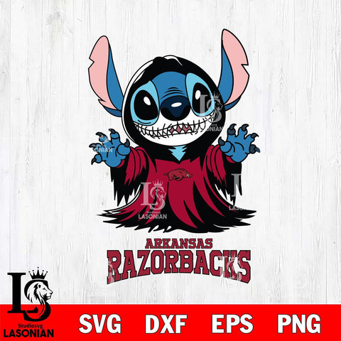 Arkansas Razorbacks Stitch Ghost Svg Eps Dxf Png File, NCAA svg, Digital Download, Instant Download