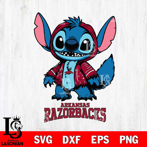 Arkansas Razorbacks Stitch Halloween Svg Eps Dxf Png File, NCAA svg, Digital Download, Instant Download