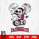 Arkansas Razorbacks Stitch Jigsaws Halloween Svg Eps Dxf Png File, Digital Download, Instant Download