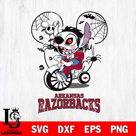 Arkansas Razorbacks Stitch Jigsaws Halloween Svg Eps Dxf Png File, Digital Download, Instant Download