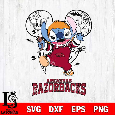 Arkansas Razorbacks Stitch Michael Halloween Svg Eps Dxf Png File, Digital Download, Instant Download