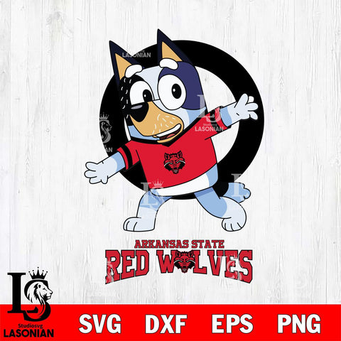 Arkansas State Red Wolves Bandit Heeler Rugby Svg Eps Dxf Png File, Digital Download ,Instant Download, Cricut File