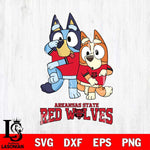 Arkansas State Red Wolves Bluey & Bingo Svg Eps Dxf Png File, NCAA svg, Digital Download, Instant Download