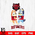 Arkansas State Red Wolves Bluey Chilli Dance Svg Eps Dxf Png File, Digital Download, Instant Download