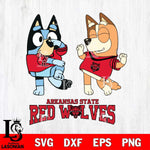 Arkansas State Red Wolves Bluey Chilli Sport Svg Eps Dxf Png File, Digital Download, Instant Download