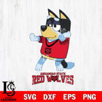 Arkansas State Red Wolves Bluey Dad Dance Svg Eps Dxf Png File, Digital Download, Instant Download