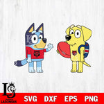 Arkansas State Red Wolves Bluey & Lucky Svg Eps Dxf Png File, Digital Download, Instant Download