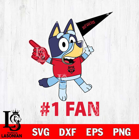 Arkansas State Red Wolves Bluey #1 Fan Svg Eps Dxf Png File,NCAA Svg Files,Bluey svg ,Digital Download ,Instant Download, Cricut File