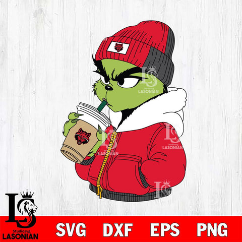 Arkansas State Red Wolves Boujee Grinch 6 Svg Eps Dxf Png File, Digital Download, Instant Download