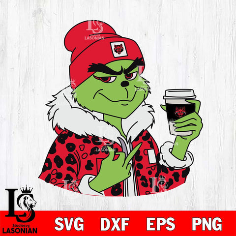 Arkansas State Red Wolves Boujee Grinch 7 Svg Eps Dxf Png File, Digital Download, Instant Download