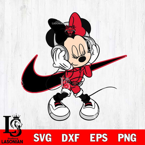 Arkansas State Red Wolves Cute Minnie Mouse Dancing Svg Eps Dxf Png File, NCAA svg, Digital Download, Instant Download