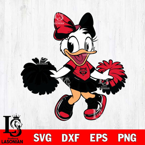 Arkansas State Red Wolves Daisy Duck Cheerleader Svg Eps Dxf Png File, NCAA svg, Digital Download, Instant Download