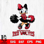 Arkansas State Red Wolves Daisy Duck Cheerleader Disney, Svg Eps Dxf Png File, Digital Download