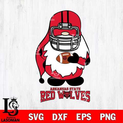 Arkansas State Red Wolves Gnomes Christmas Svg Eps Dxf Png File, Digital Download, Instant Download