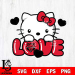 Arkansas State Red Wolves Hello Kitty Love Svg Eps Dxf Png File, Digital Download, Instant Download