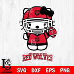 Arkansas State Red Wolves Hello Kitty NCAA 1 Svg Eps Dxf Png File, Digital Download, Instant Download