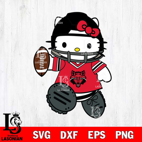 Arkansas State Red Wolves Hello Kitty sport Svg Eps Dxf Png File, NCAA svg, Digital Download, Instant Download