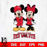 Arkansas State Red Wolves Mickey Minnie Rugby Svg Eps Dxf Png File, NCAA svg , File Cut , Digital Download , Instant Download, Cut Svg Files