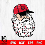 Arkansas State Red Wolves Santa Claus Face Svg dxf eps png pdf file,NCAA svg,Digital Download,Cricut file