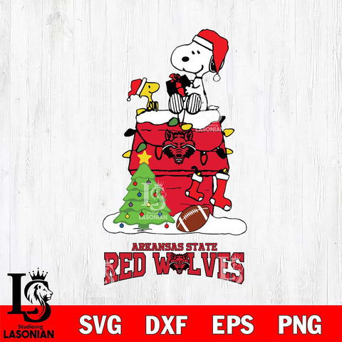 Arkansas State Red Wolves Snoopy Sport 11 Svg Eps Dxf Png File, Digital Download