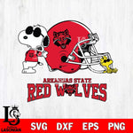 Arkansas State Red Wolves Snoopy Sport 2 Svg Eps Dxf Png File, Digital Download