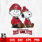 Arkansas State Red Wolves Snoopy Sport 6 Svg Eps Dxf Png File, Digital Download