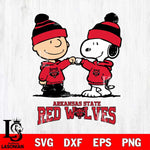 Arkansas State Red Wolves Snoopy Sport 9 Svg Eps Dxf Png File, Digital Download