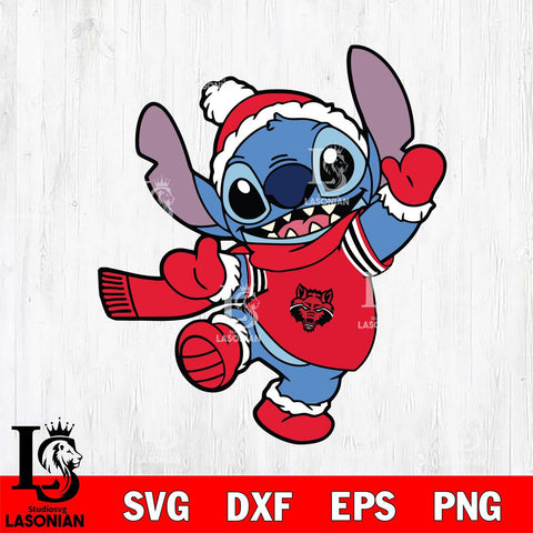 Arkansas State Red Wolves Stitch Disney Christmas Svg Eps Dxf Png File, Digital Download, Instant Download