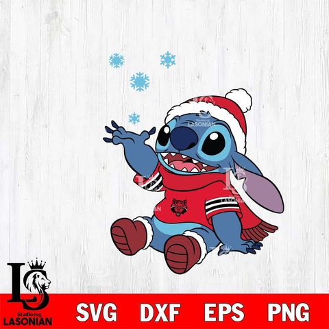 Arkansas State Red Wolves Stitch Wearing Winter Scarf Svg Eps Dxf Png File, Digital Download, Instant Download