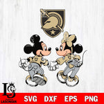 Army Black Knights Fan Minnie And Mickey Love Svg Eps Dxf Png File, Digital Download, Instant Download