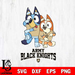 Army Black Knights Bluey & Bingo Svg Eps Dxf Png File, NCAA svg, Digital Download, Instant Download