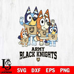 Army Black Knights Bluey & Bingo 7 Svg Eps Dxf Png File, NCAA svg, Digital Download, Instant Download