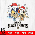 Army Black Knights Bluey Christmas NFL Svg Eps Dxf Png File, Digital Download