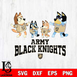 Army Black Knights Bluey Dance Squats Svg Eps Dxf Png File, Digital Download, Instant Download