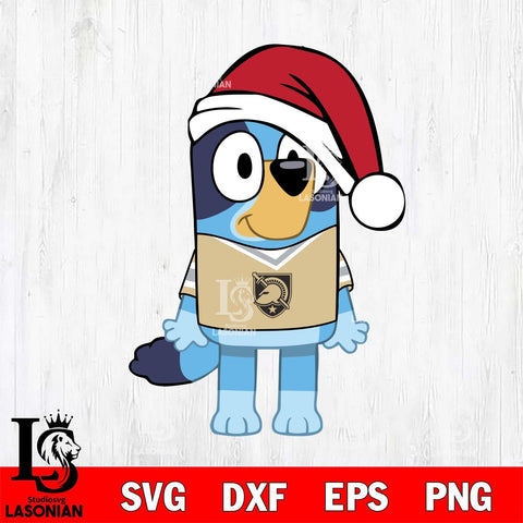 Army Black Knights Bluey Dog Christmas Svg Eps Dxf Png File, Digital Download, Instant Download