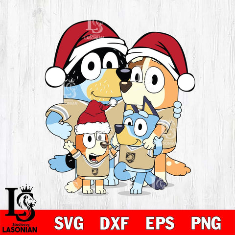 Army Black Knights Bluey Family Christmas Svg Eps Dxf Png File, Digital Download, Instant Download