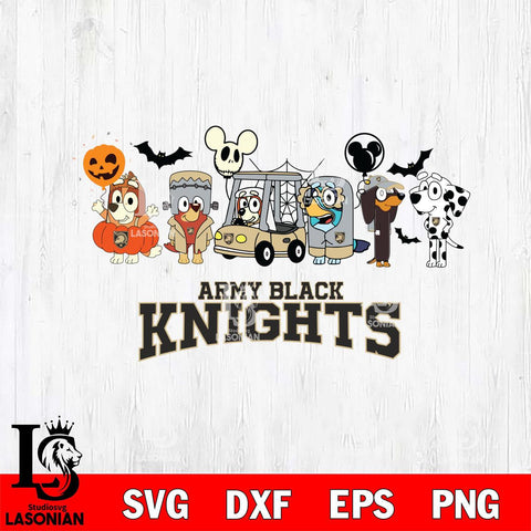 Army Black Knights Bluey Halloween Svg Eps Dxf Png File, Digital Download, Instant Download