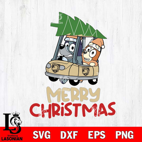 Army Black Knights Bluey Merry Christmas Svg Eps Dxf Png File, Digital Download